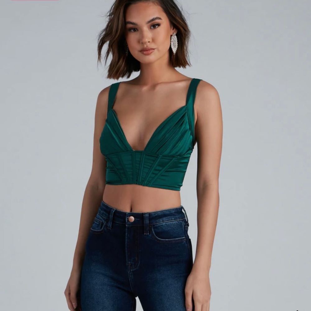Windsor satin corset top